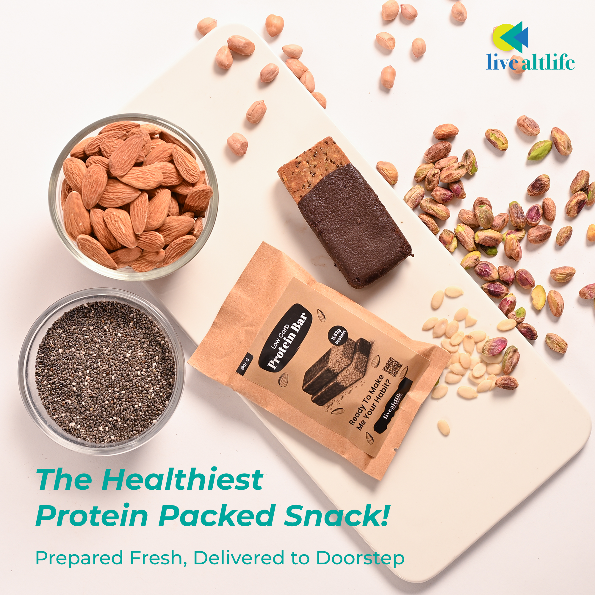 Almond & Peanut Protein Bar (Sugar/Grain Free)